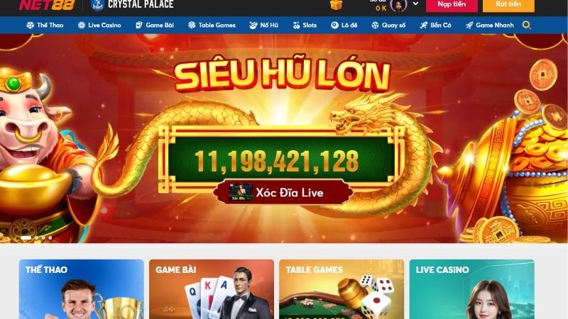 Quy trình nạp – rút tiền tại NET88